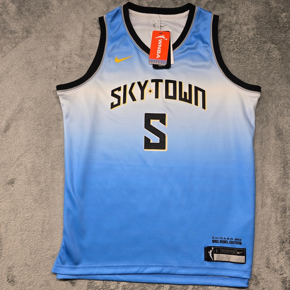Nike WNBA Angel Reese Chicago Sky‎ Rebel Edition Jersey Blue Youth LG 14/16 NWT